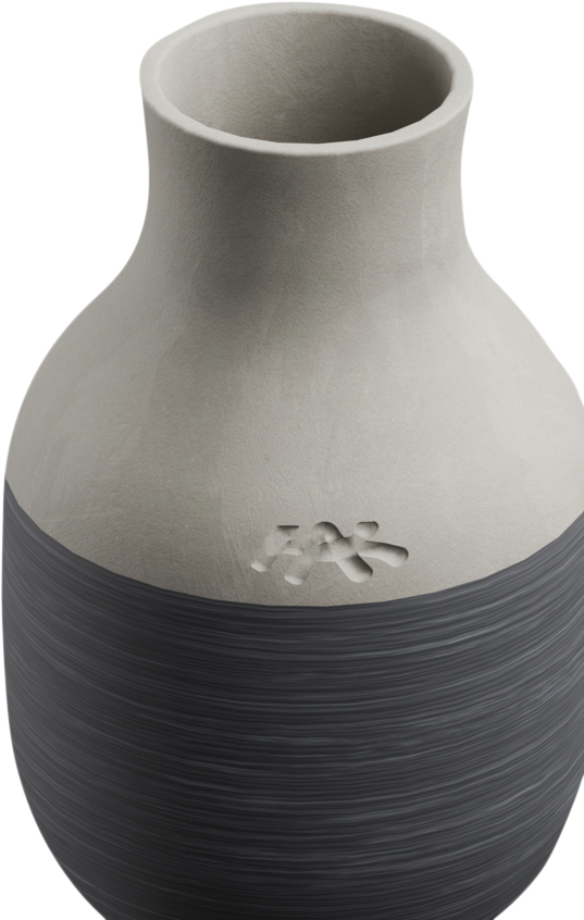 Omaggio Circulare Vase H12. 5 cm Antracitgrå